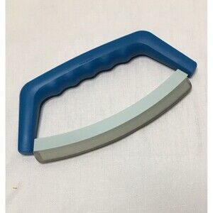 Kuhn Rikon Easy Grip 7.5” Mezzaluna Knife 2 Piece Blue EXCELLENT!